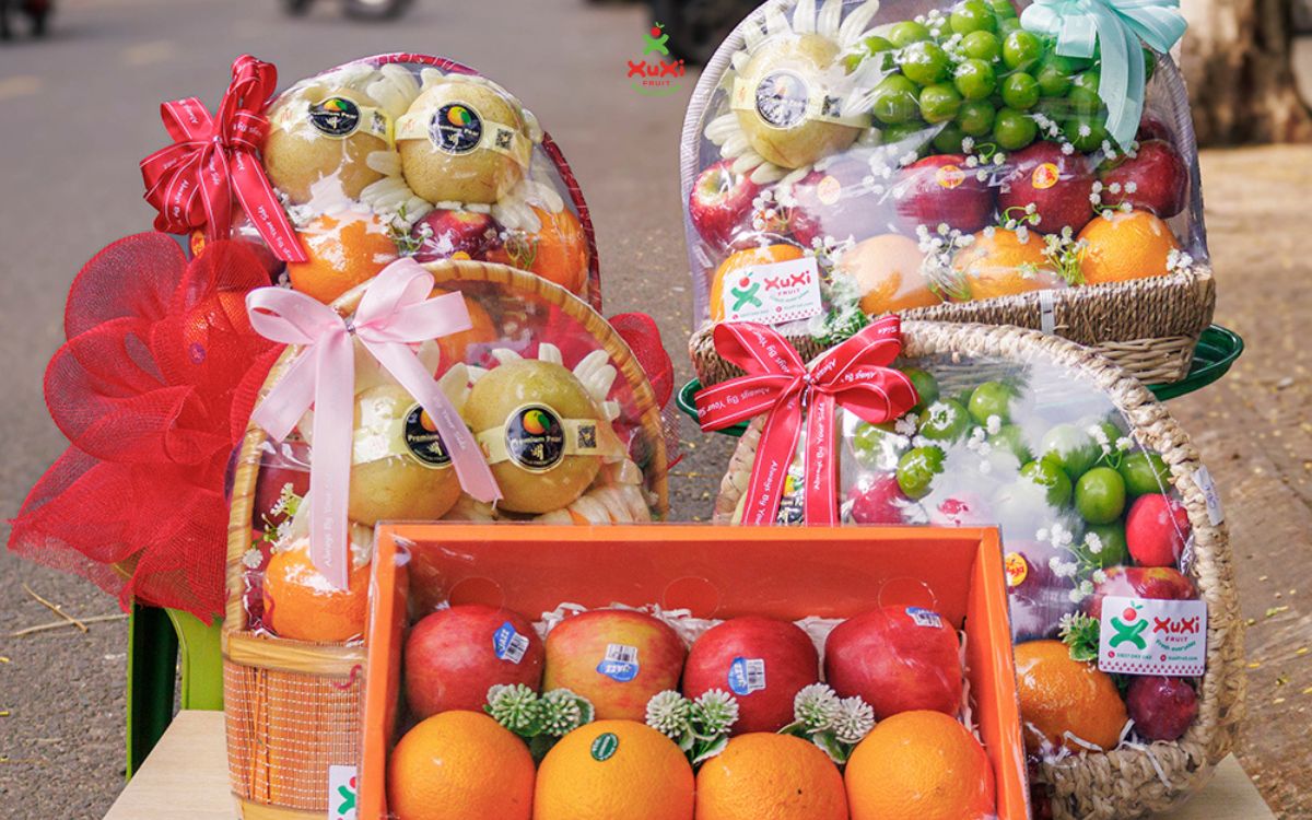 giỏ hoa quả nhập khẩu