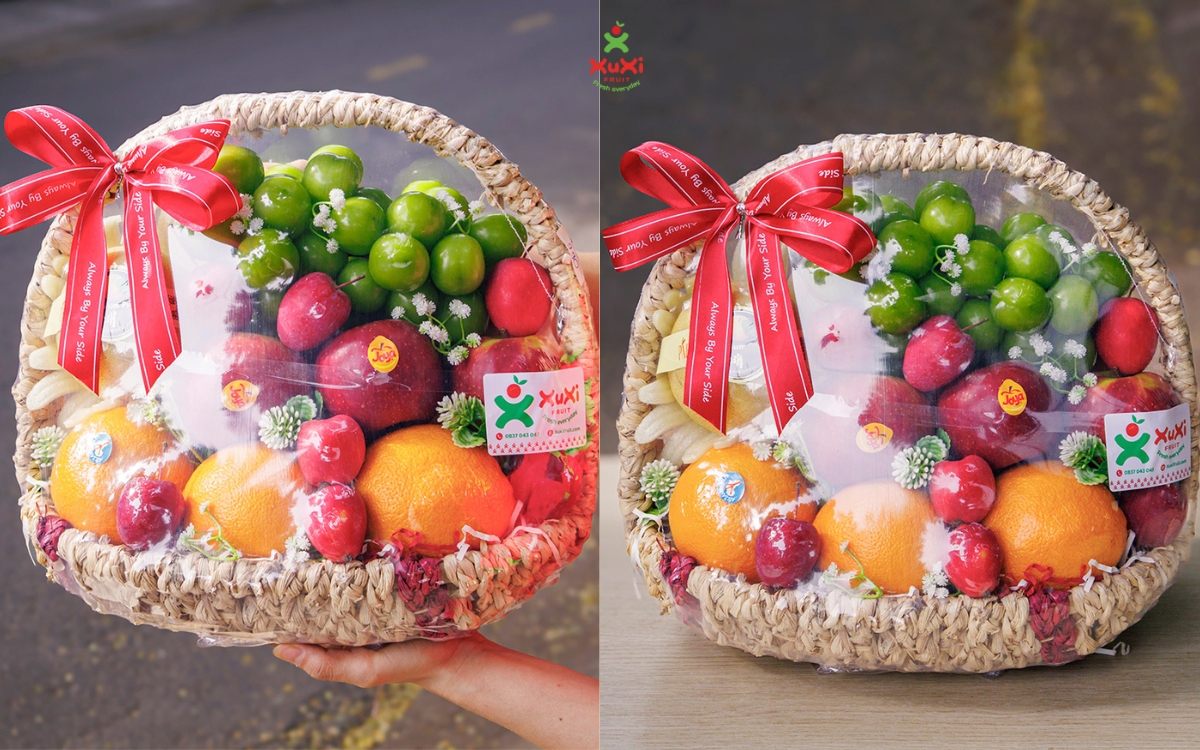 giỏ hoa quả nhập khẩu đẹp