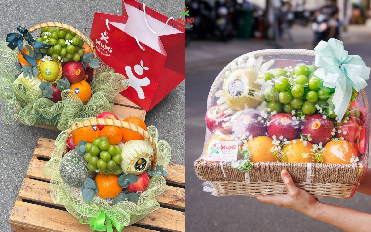 giỏ hoa quả nhập khẩu