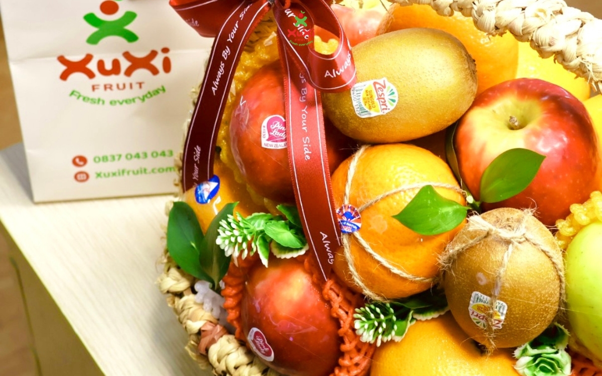 giỏ hoa quả nhập khẩu