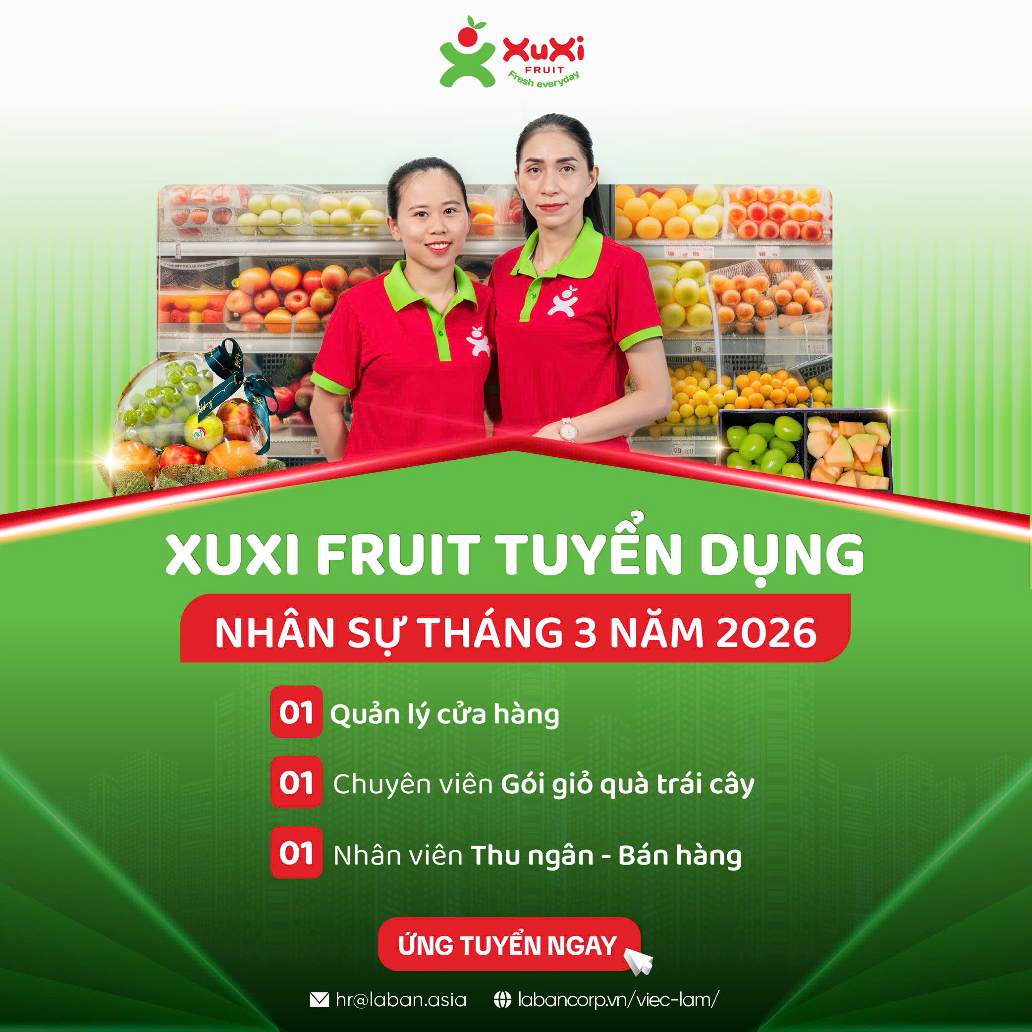 tuyển dụng XuXi Fruit