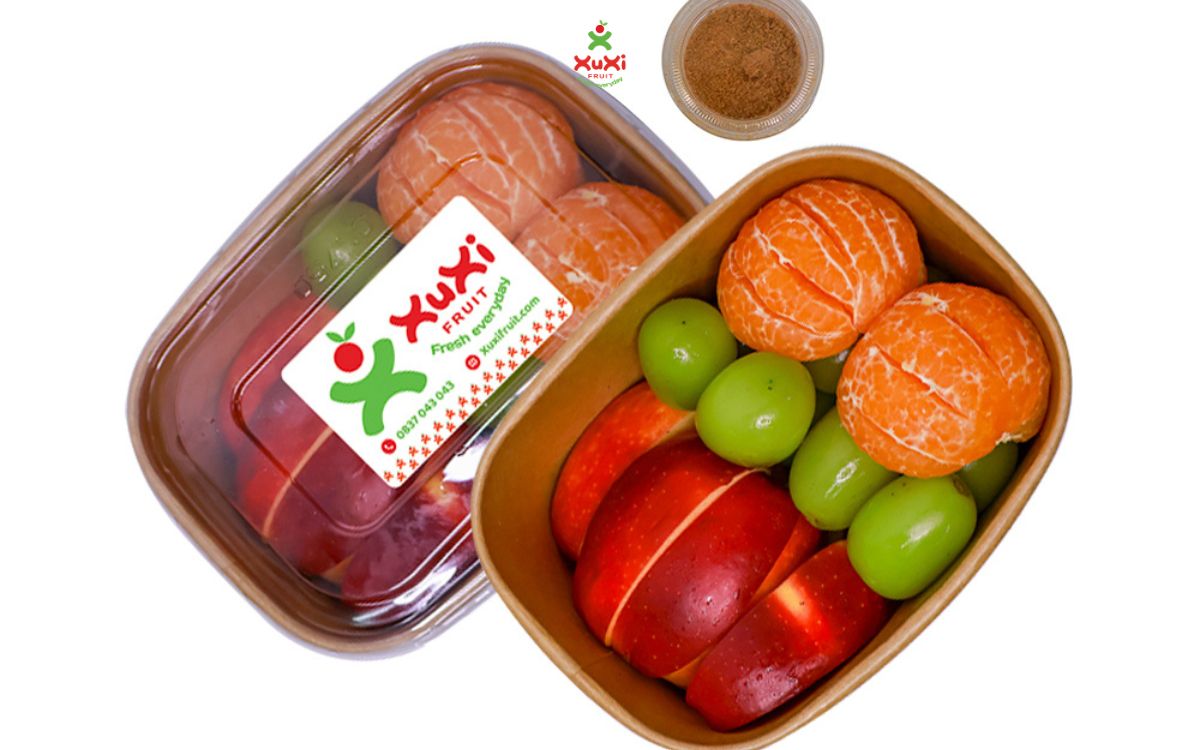 trái cây cắt sẵn